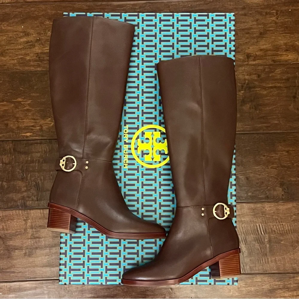 🌺NWT Tory Burch Sofia Riding Boot Brown Size 6